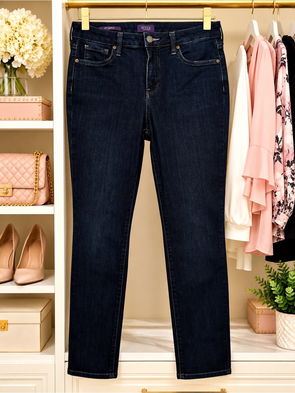 NYDJ Alina Skinny Jeans in Blue Size 8